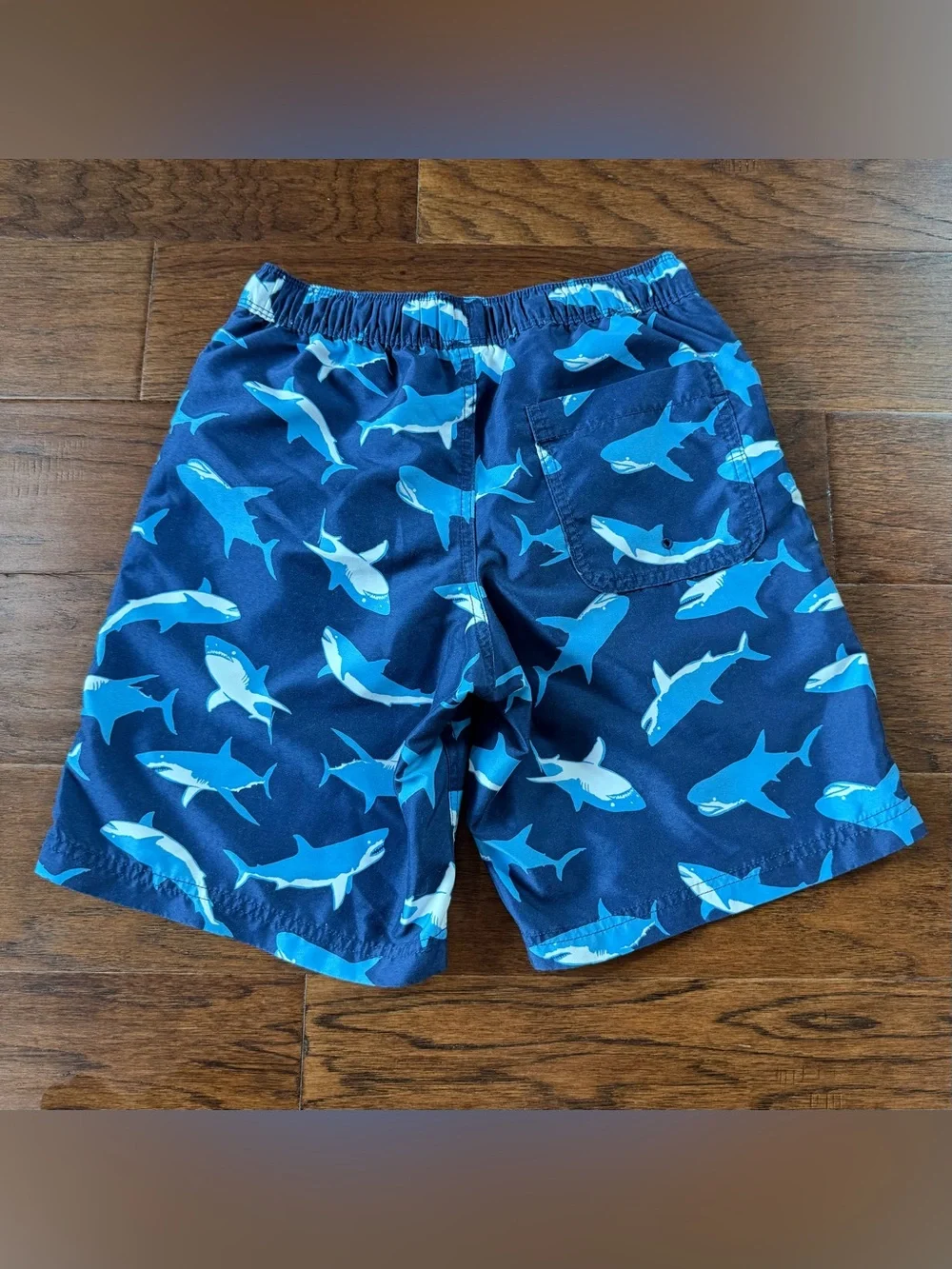 Hanna Andersson Boys Swim Trunks Blue Shark Print Size 150/US 12